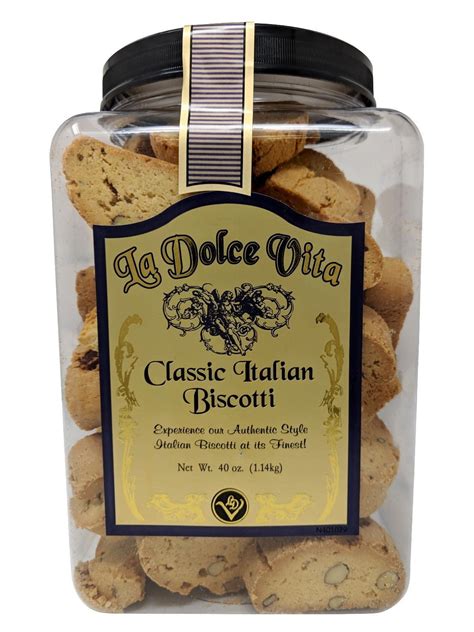 Cholesterol 30 mg. . La dolce vita classic italian biscotti